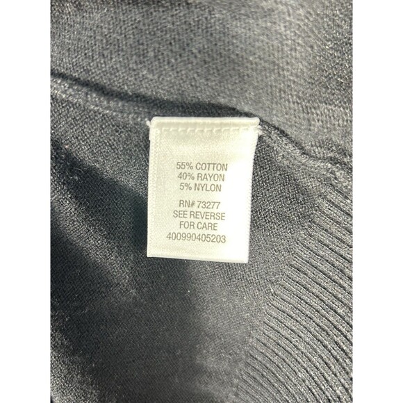 Croft & Barrow Men's Black Knitted Long Sleeve 1/4 Zip Pullover Sweater Sz XL - Picture 10 of 10